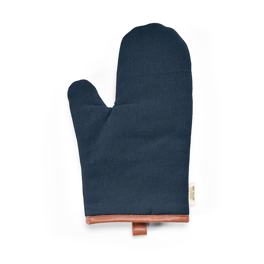 Manique de cuisine publicitaire coton recyclé 280g Basquiat Bleu marine